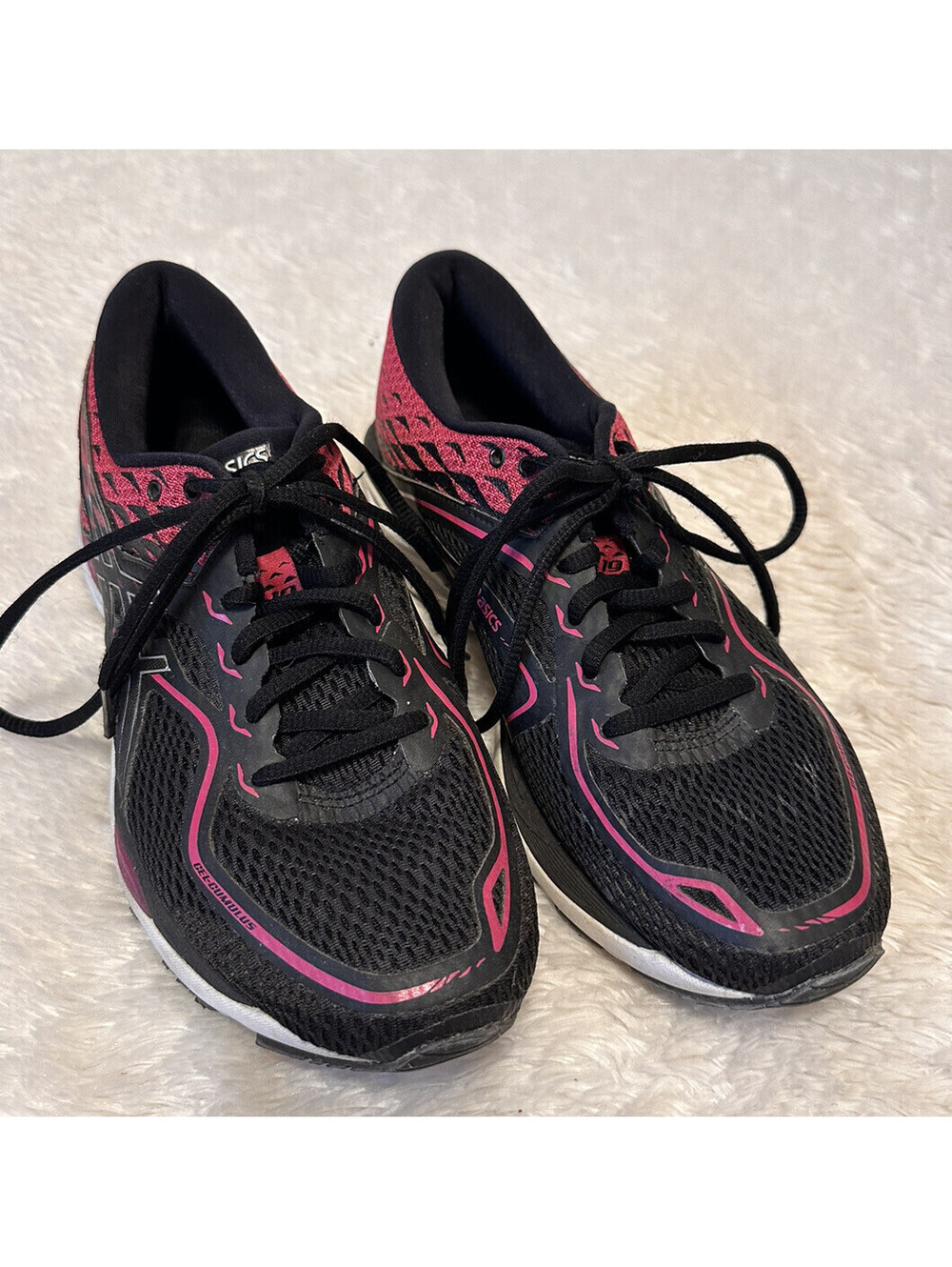 Asics Shoes Gel Cumulus 19 Black Pink Running (T7B8N) Womens US 8 EUR 39.5